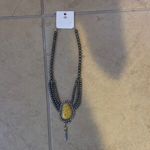 Elegant Yellow and Silver Necklace